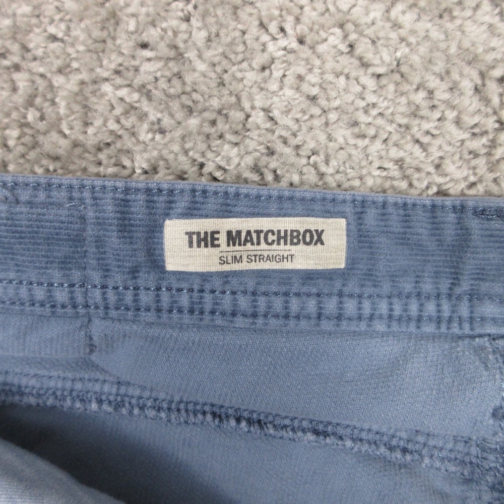AG Adriano Goldschmied Pants Mens 34x29 Blue Corduroy The Matchbox Slim Straight - Picture 8 of 12